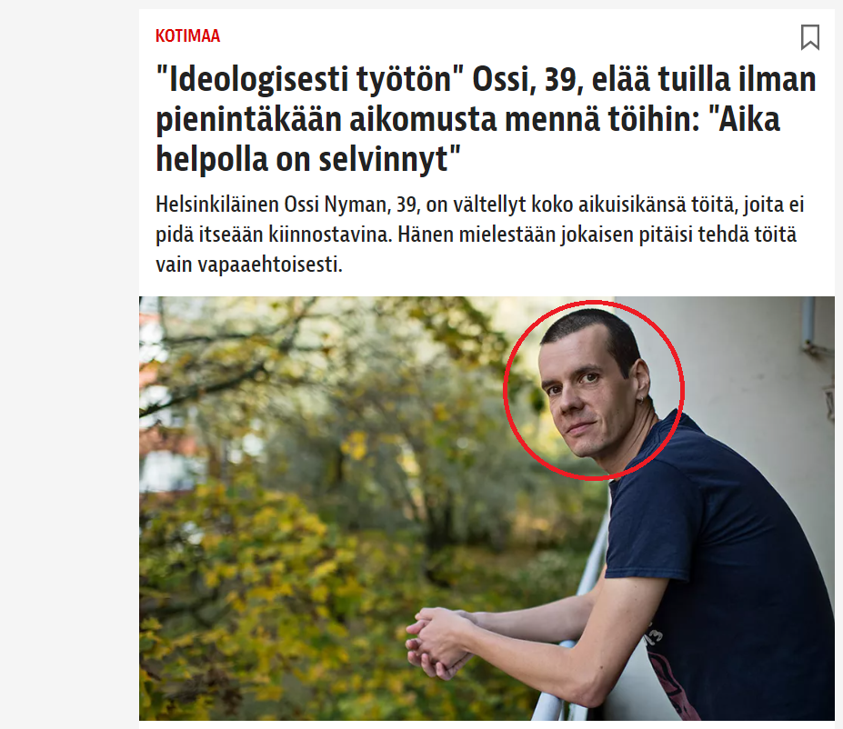 Ideologisesti työtön Ossi Nyman